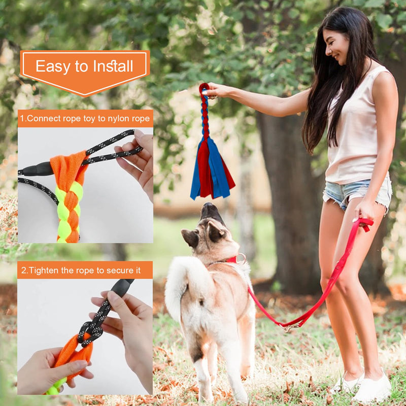 Flirt Pole for Dogs, Interactive Dog Toys Teaser Wand Play Pole with Fleece Rope Lure Chewing Toy for Small Medium Large Dogs Puppy Outdoor Exercise & Training … - PawsPlanet Australia