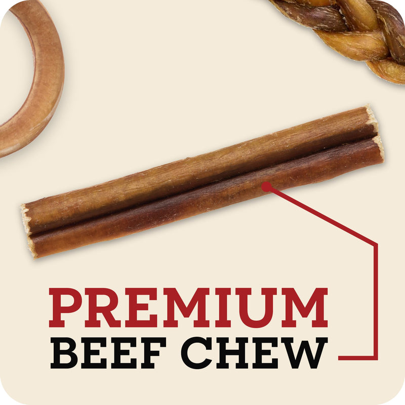 Redbarn Premium Bully Sticks for Dogs - 7 Inch, 6 Count - Long Lasting, Rawhide-Free, Slow Roasted, Low Odor & Highly Digestible, Single Ingredient Chews & All-Natural Dental Treats for Chewers 7" 6 Count (Pack of 1) - PawsPlanet Australia