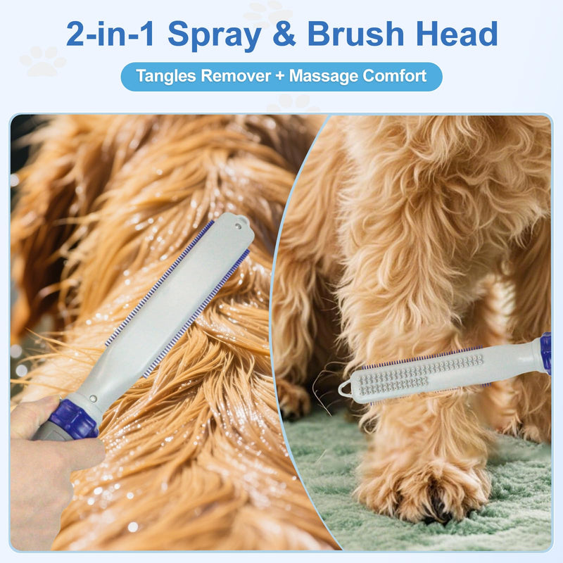 Dog Shower Attachment,Dog Shower With Brass Diverter,Pet Shower Attachment for 3 Spray Modes,8-Foot Hose With Indoor and Outdoor Adapters,for Bathing & Grooming Easy Dog/Cat Bathing and Cleaning - PawsPlanet Australia