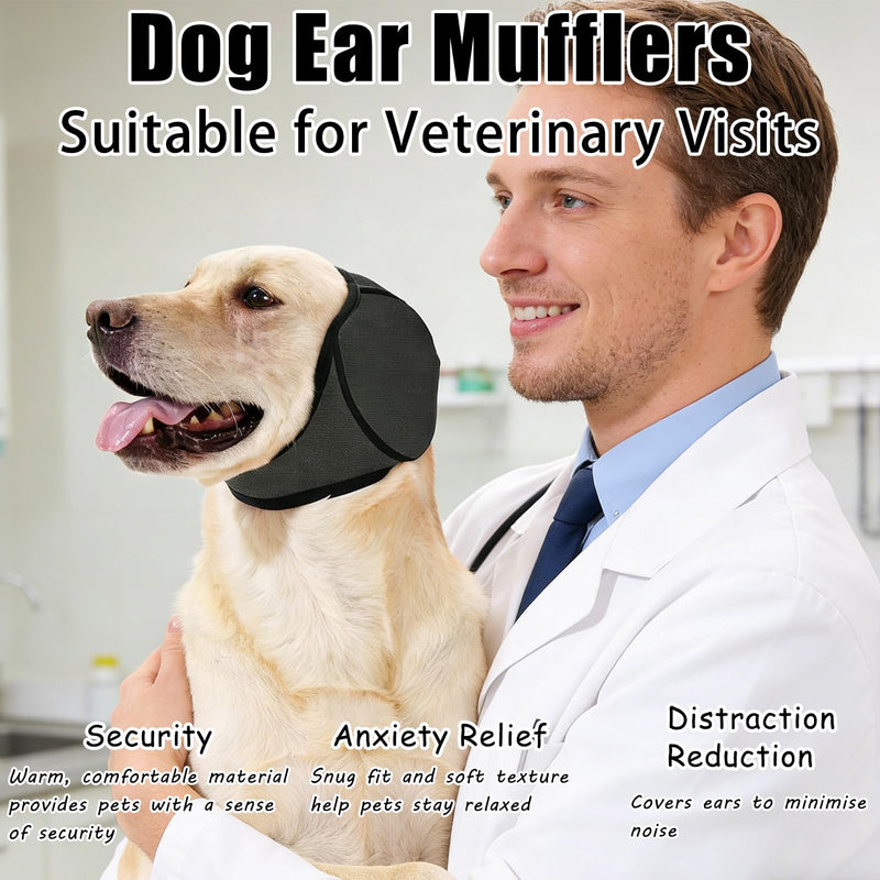 2 Dog Ear Defenders Dog Ear Protectors Comfort Dogs Ears Muffs Happy Hoodie for Dogs Waterproof Adjustable Noise Protection Anxiety Relief for Grooming Bathing Swimming