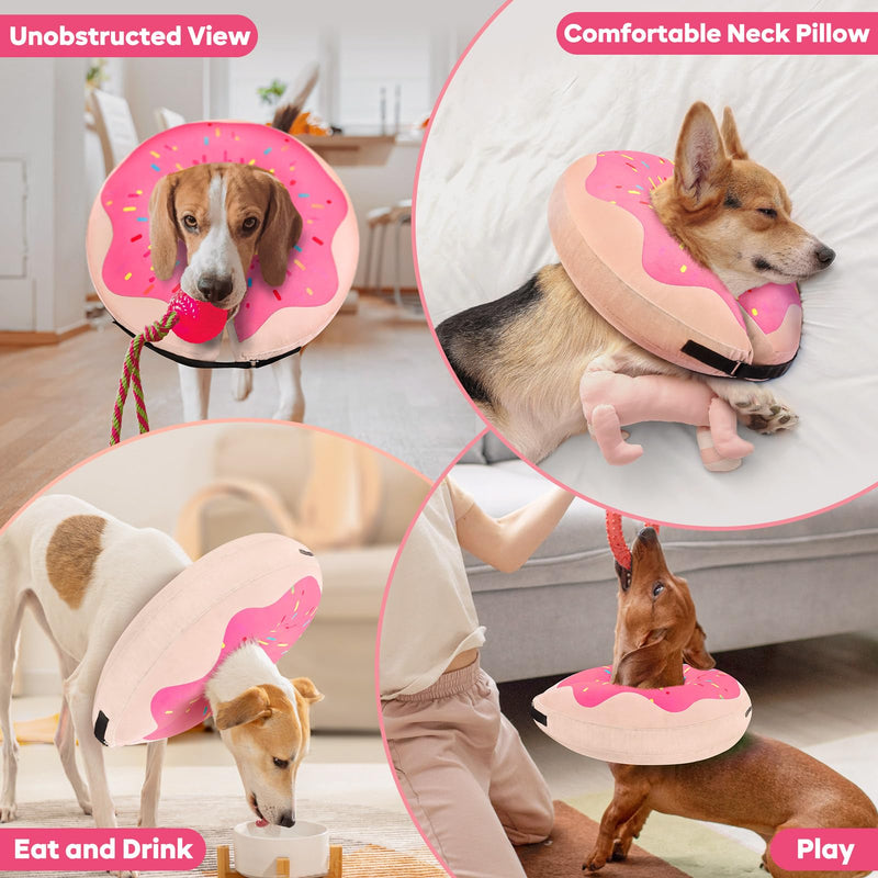 Gimars Dog Collar Leak Protection Large After Surgery, Neck Circumference 14-18 inch, Soft Donut Shaped Dog Collar, Alternative to E-Collar and Elizabethan Collar for Large Dogs pink L (neck circumference 35.6‚Äì45.7 cm)