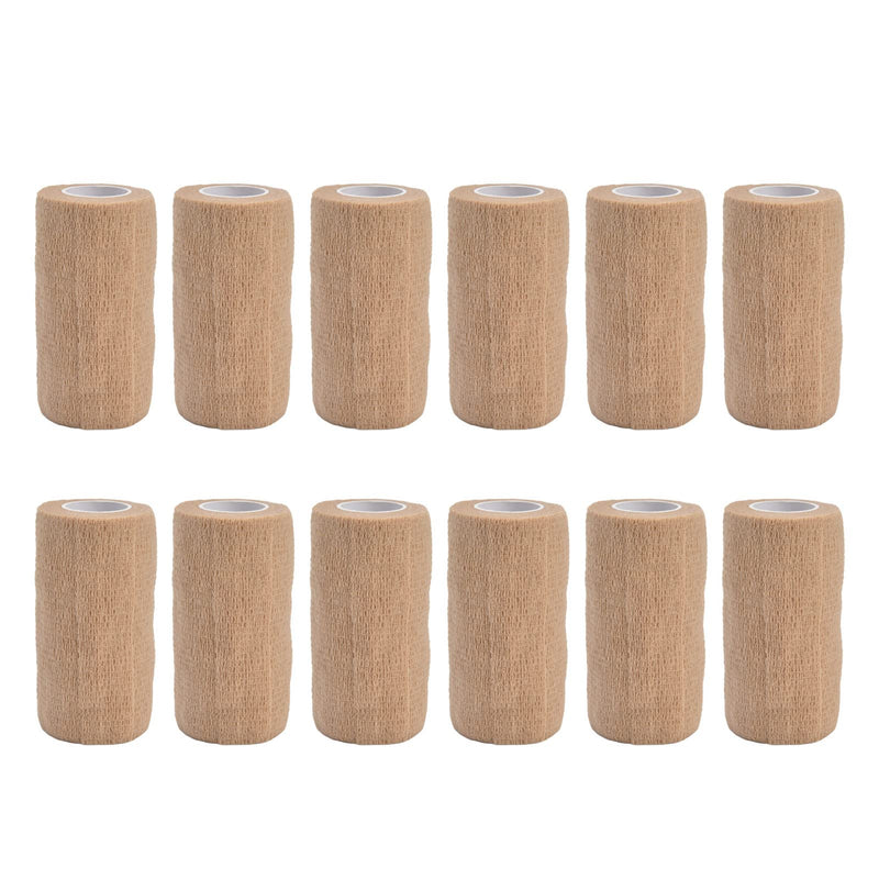 aqxreight 12 pcs Self-adhesive Bandage for Dogs, Cats, Horses, Non-woven Latex Wrap for Wound Care, Healing and Recovery, Breathable, Flexible, Pet Bandage for Home Use
