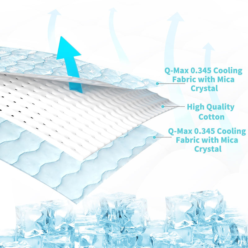 NWK Dog Cooling Blanket, Q-Max>0.345, Ice Silk Cool to Touch Material, Bed Cover, Furniture Protector Couch Sofa for Summer, Anxiety Relief-Machine Washable (Ocean Blue, 40'' X 60'') Ocean Blue 40*60 - PawsPlanet Australia