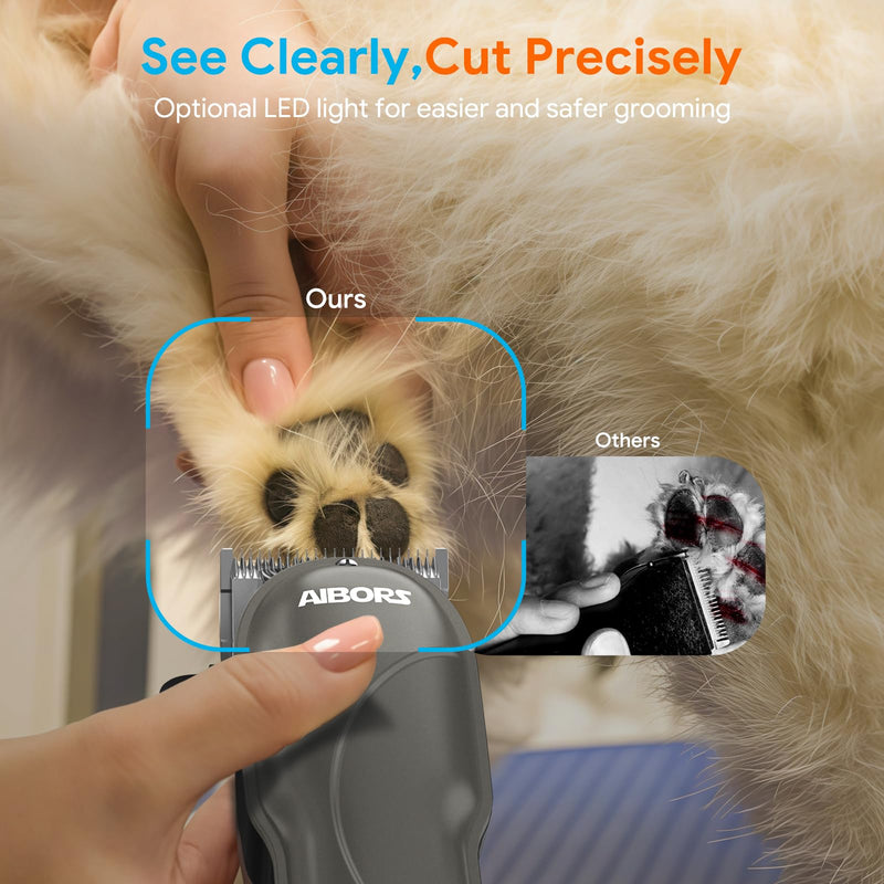 Dog Clippers for Grooming: Dog Grooming Kit Low Noise Electric Quiet Rechargeable Adjustable Clipper Comb Cordless Pet Hair Thick Coats Clippers Trimmers Set Dogs Hair Clippers for Dogs Cats Pets Grey - PawsPlanet Australia