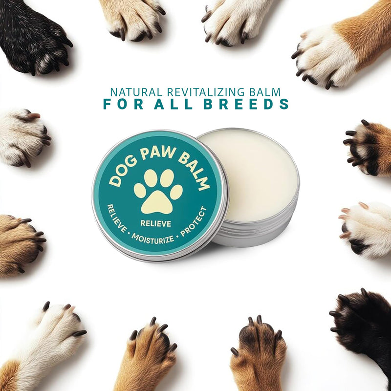 Dog Paw Balm – 60g | Natural Revitalizing Balm| Soothes, Heals & Protects Dry, Cracked Paws | Ideal for All Breeds & Seasons-2.11 oz - PawsPlanet Australia