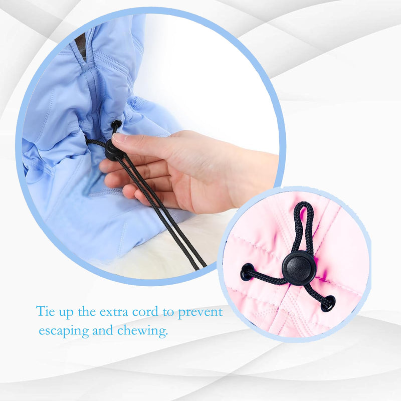 Cat Recovery Collar, Soft Adjustable Cat Cone Alternative, Lightweight Waterproof Fasteners Collars for Cats Kittens Puppies, After Surgery Stop Licking, Post-Surgery or Skin Protection. Rose Quartz S