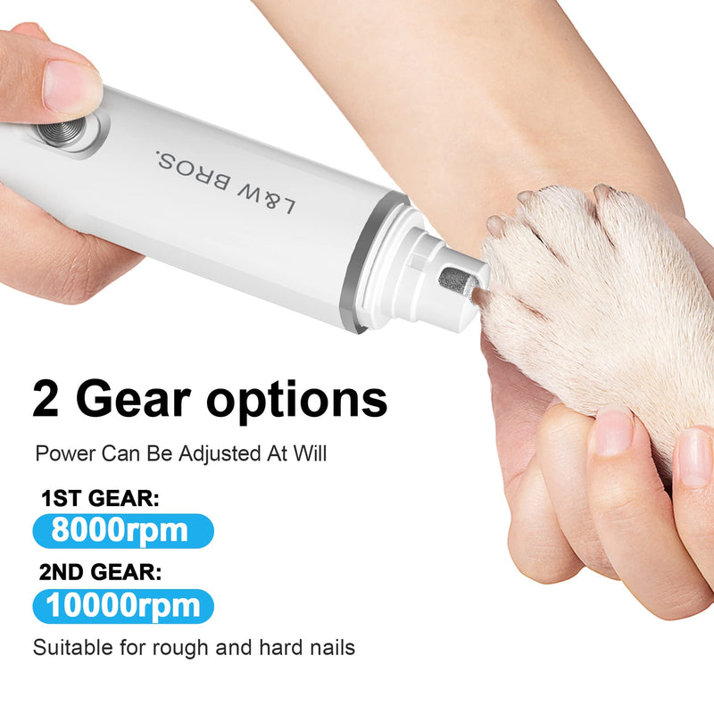 L&W BROS. Electric Dog Nail Trimmer, Rechargeable Dog Nail Grinder for Large Dogs, Pet Nail Grinder for Dogs & Cats - PawsPlanet Australia