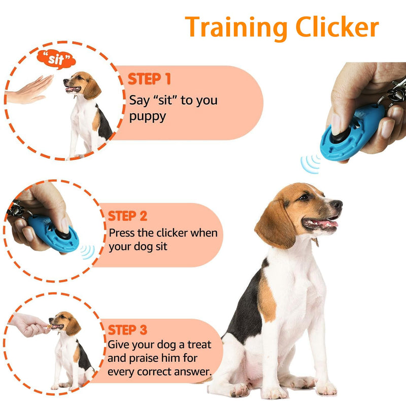 Training Kit - 1 Target Stick, 1 Training Clicker, 1 Whistle - Dog Training Equipment Tools, Cat Toilet Trainer Kit, Agility Training Lure Course For Dogs, Kitten Puppy Behavior Aids Trick (A Type) B Type - PawsPlanet Australia