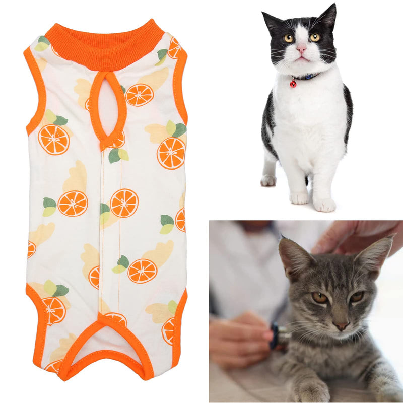 KIMISS Cat Recovery Suit for Spay/Neuter Surgery, Breathable One-Piece with Lie Protection for Female Cats and Kittens (L) L