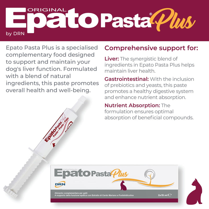 FATRO EPATO 2 Syringes of Pasta hepatoprotector for Cats 15 ml