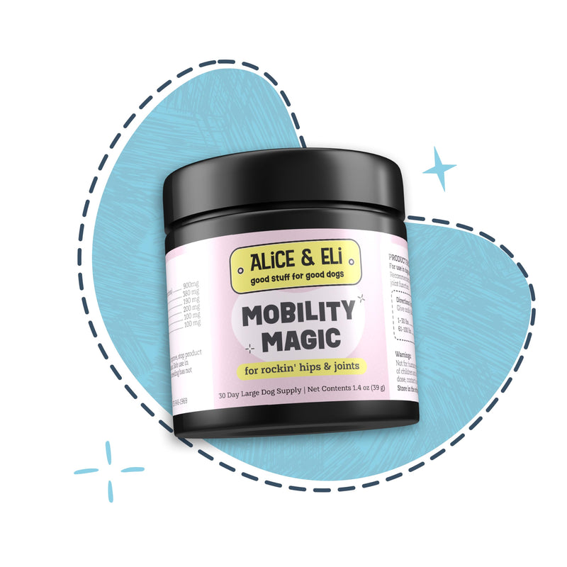 Alice & Eli Mobility Magic - Hip & Joint Supplement for Dogs - Supports Mobility with Chondroitin, Collagen, Hyaluronic Acid & Cat's Claw - PawsPlanet Australia