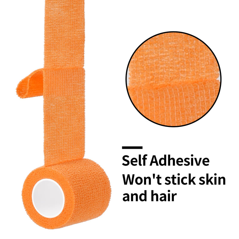 12 Rolls Self-Adhesive Bandage for First Aid Fixation Bandage Cohesive Bandage Bandage Bandage Sport Elastic Bandage for Wrist Vet Wrap Pet Dog Horses Mixing