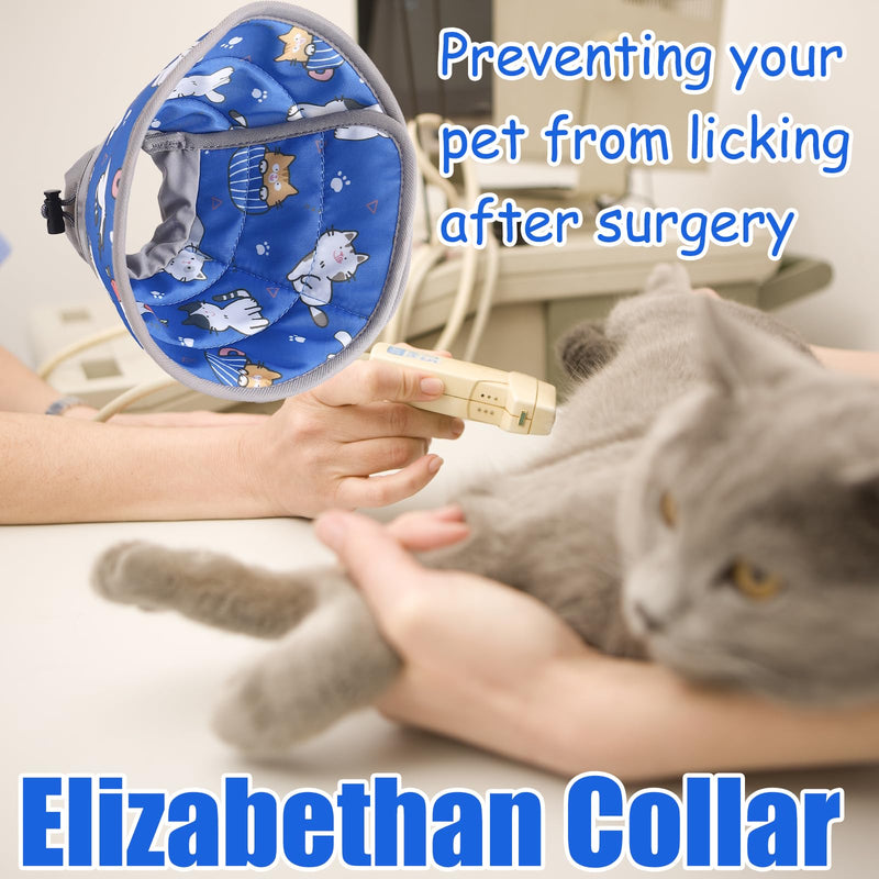 Cat Cone Collar Soft,Adjustable Cat Recovery Collars to Stop Licking After Surgery,Elizabethan Collar for Pet Kitten Puppy
