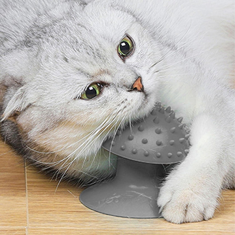 Grey Cat Corner Scratcher | Cat Corner Self Groomer - Remove Loose Fur, Removable Design for Cleaning, Cat Massage Combs for Short Long Fur Cats Grooming,Kitten Puppy Massager Brushes - PawsPlanet Australia