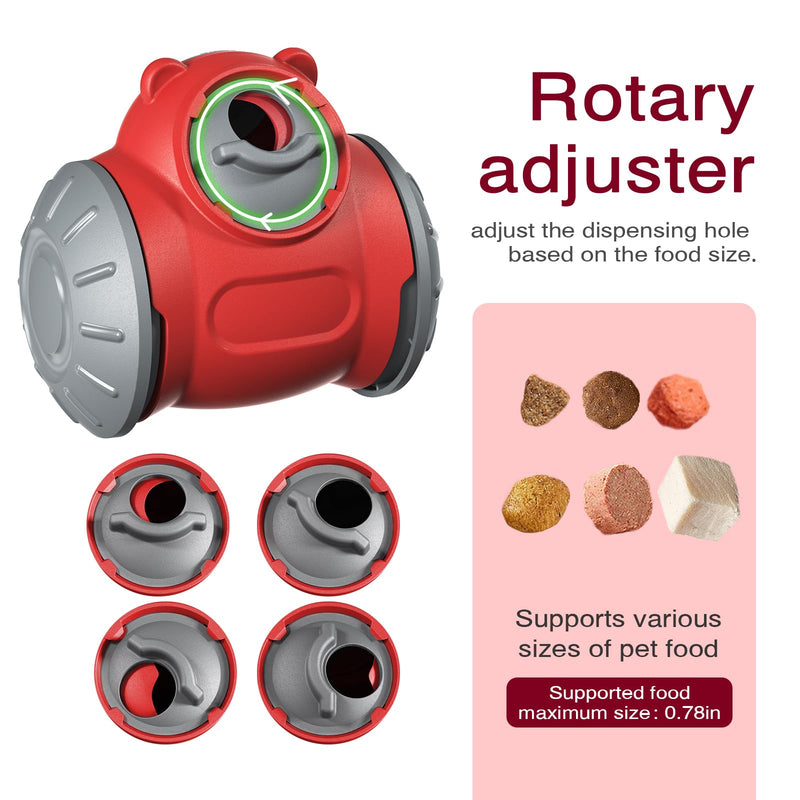 Interactive Dog Toys,Dog Toys for Small Dogs,Adjustable Dog Treat Dispenser Interactive Chase Toys,Dog Slow Feeder Dog Toys to Keep Them Busy - PawsPlanet Australia