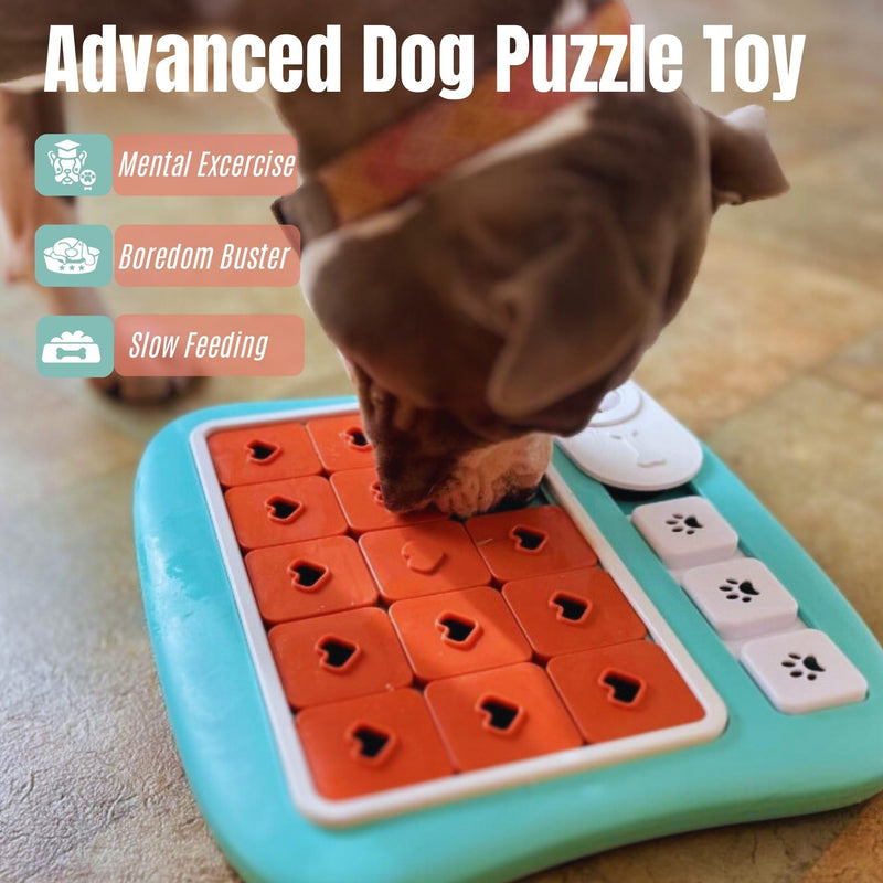 Dog Puzzles for Smart Dogs,Level 3 Interactive Dog Treat Puzzle for Iq Training, Dog Puzzle Toy for Large Medium Small Dogs with Squeaky Dog Button Design - PawsPlanet Australia