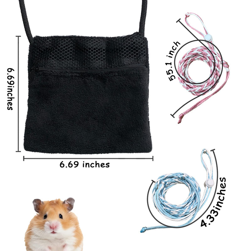 2 Pics Sugar Glider Pouch and 2 Pics Hamster Leash Small Animal Carry Pouch with Adjustable – Cozy & Portable Habitat for Small Pets (Hamsters, Rat, Marmosets, Squirrels) - PawsPlanet Australia