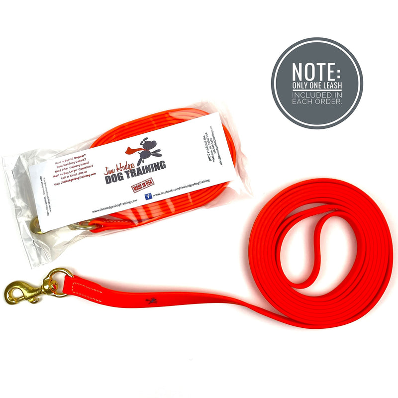 Gummy K9 Biothane Long Line Leash for Dogs, 10,15,20 and 32.5 Feet, Walking Tracking Training Service - Washable Waterproof Lead for Working K9 Groups, Dog and Puppy Owners Orange 3/8" x 15ft - PawsPlanet Australia