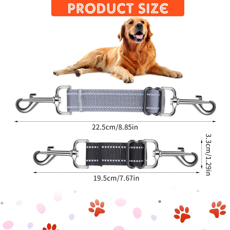 2 PCS Prong Collar Safety Clip Leash to Prong Collar Connector Dog Leash Connector Harness to Collars Safety Clip Reflective Double Ended Backup Clasp for Dog Pinch Collars - PawsPlanet Australia
