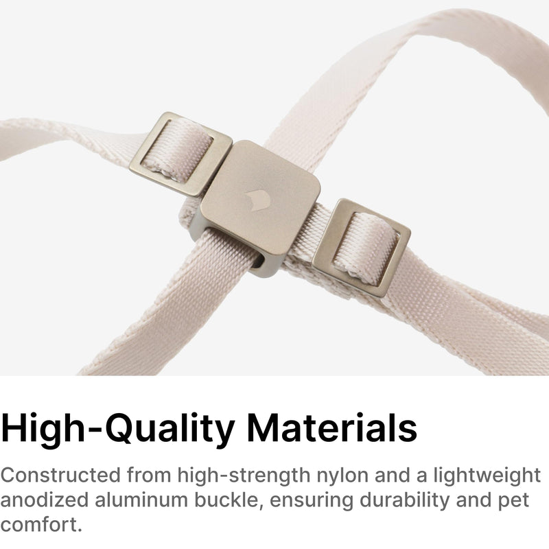 Cat Harness Escape-Proof Anti-Choking Adjustable Nylon Harness Lightweight with Anodized Aluminum Buckle, Ideal for Cats Outdoor Walking and Training, IDA Award (Blush Pink, S (13.8")) S (13.8") Blush Pink - PawsPlanet Australia