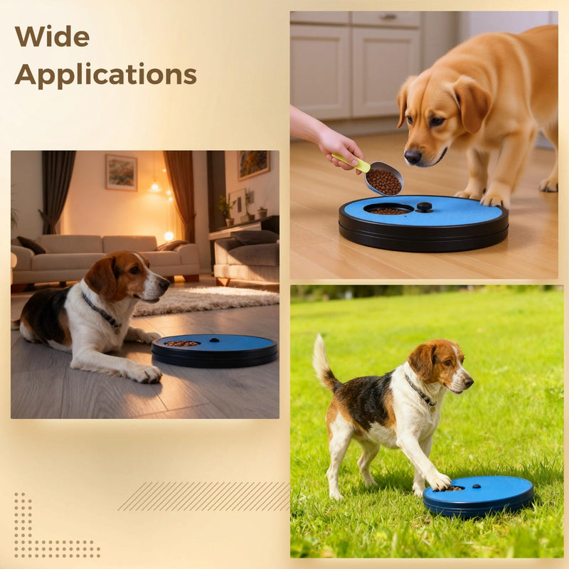 Pet Nail Scratch Board Treat Box, 360° Rotatable Round Dog Scratch Pad with Food Dispensing Design, Coarse Sandpaper, Fun Interactive Dog Scratcher for Small and Large Dogs - PawsPlanet Australia