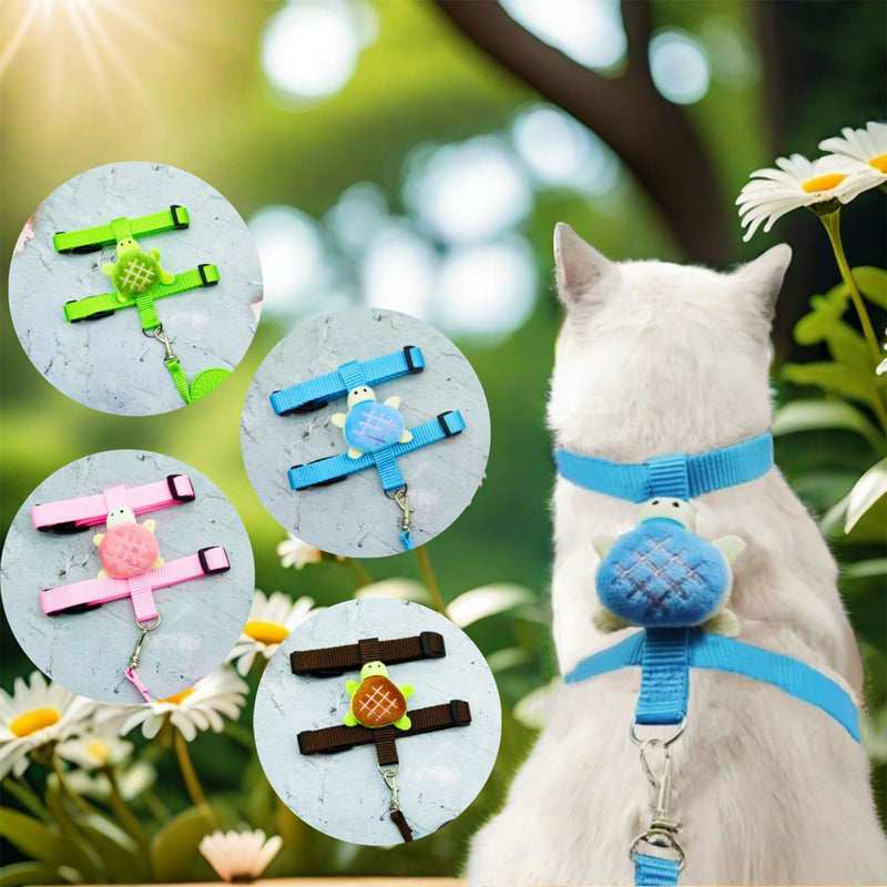 4 Pcs Adjustable Bunny Rabbit Harness and Leash Set, Small Pet Vest Harness Leash, with Decoration for Bunny Kitten Small Pets - PawsPlanet Australia