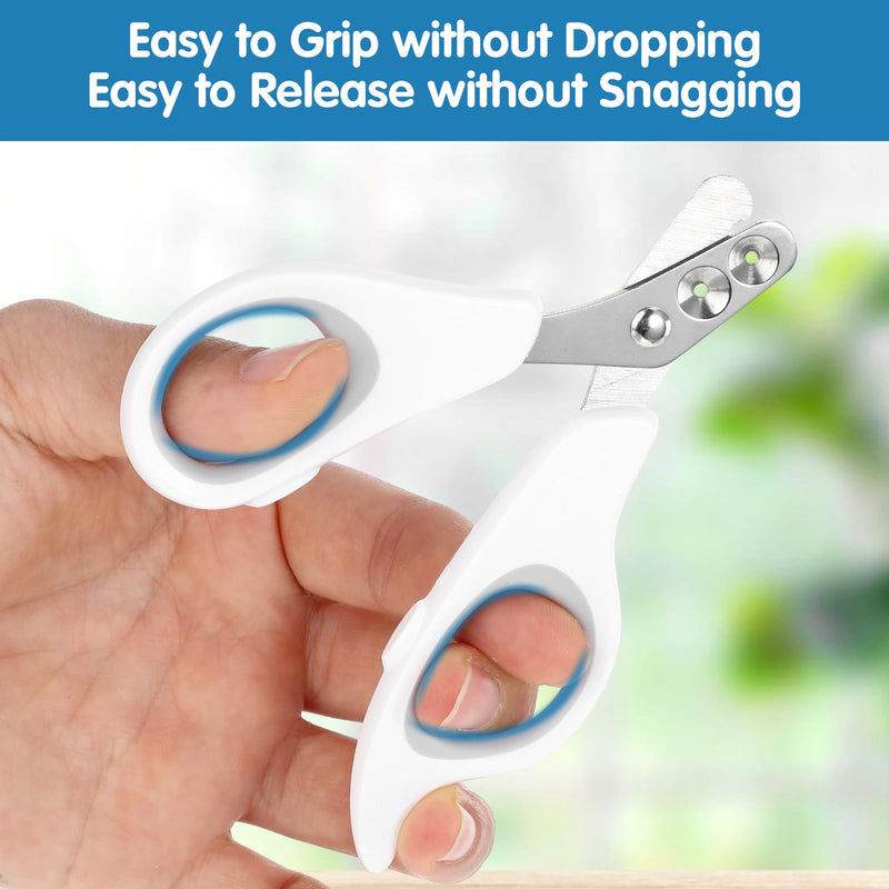Cat Nail Clippers with Circular Cut Hole, 0.06” & 0.08” Double Round Hole Cat Nail Trimmer, Avoid Over Cutting Pet Nails Clippers with Safety Guard for Novice Pet Families - PawsPlanet Australia