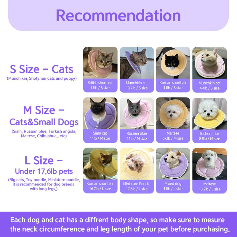 Adjustable Flower Recovery Collar for Dogs and Cats, Soft Comfortable Lightweight, Prevent Licking Wounds, Non-Vision Blocking, Pink,Yellow,Purple (Pink, Medium) - PawsPlanet Australia