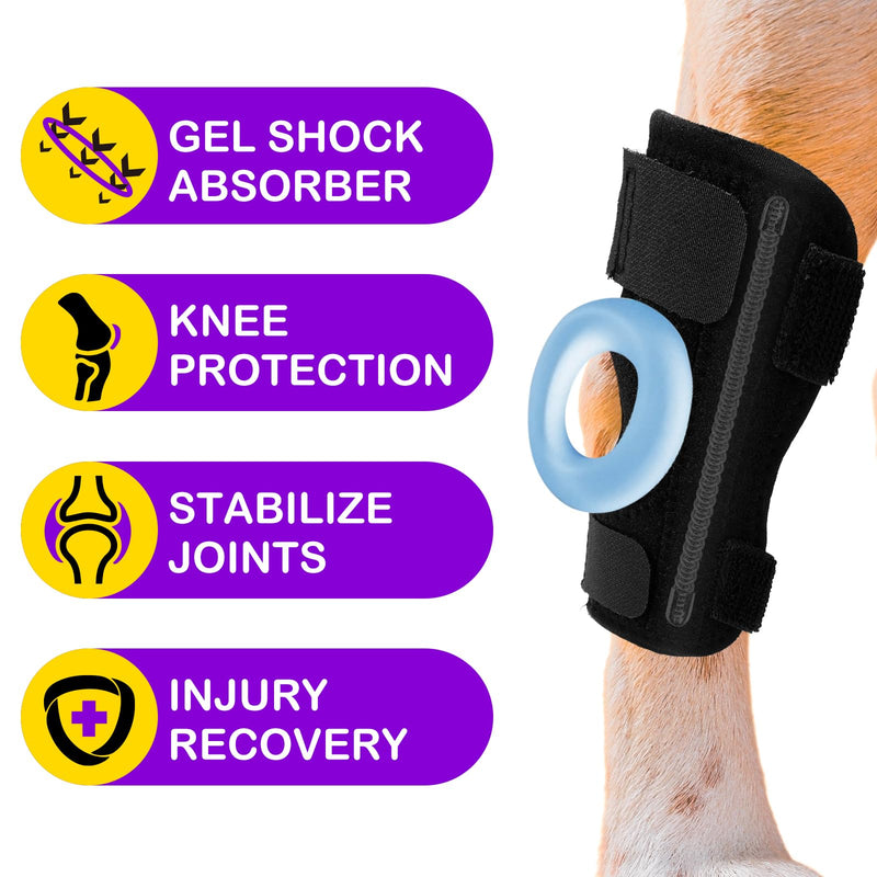 1 Pair Dog Leg Brace for Rear Hock & Ankle Front Leg Support, Canine Hind Leg Joint Compression Wrap, Dog Leg Support, Injury and Sprain Protection, Ankle Brace with Knee Support for Dogs (L) L - PawsPlanet Australia