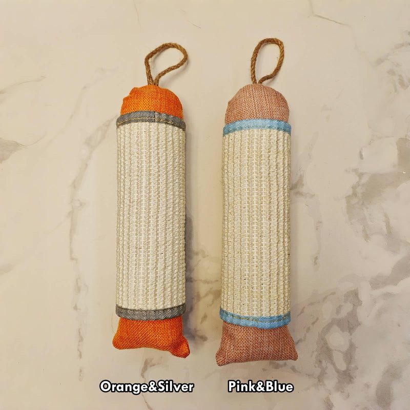 Cat Kicker Toy for Indoor Cats, Cat Scratcher Toy, Natural Sisal Kicker Toy for Cats(Oranger and Silver) Orange and Silver - PawsPlanet Australia