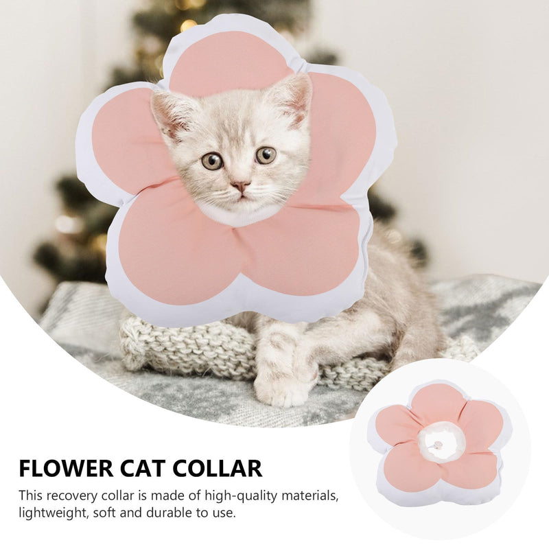 Lurrose Flower-Shaped Recovery Collar for Pets, Cat Protective Collar Made of PP Cotton, Waterproof, Leak-Proof Collar for Recovery Phase After Injuries, Suitable for Cats