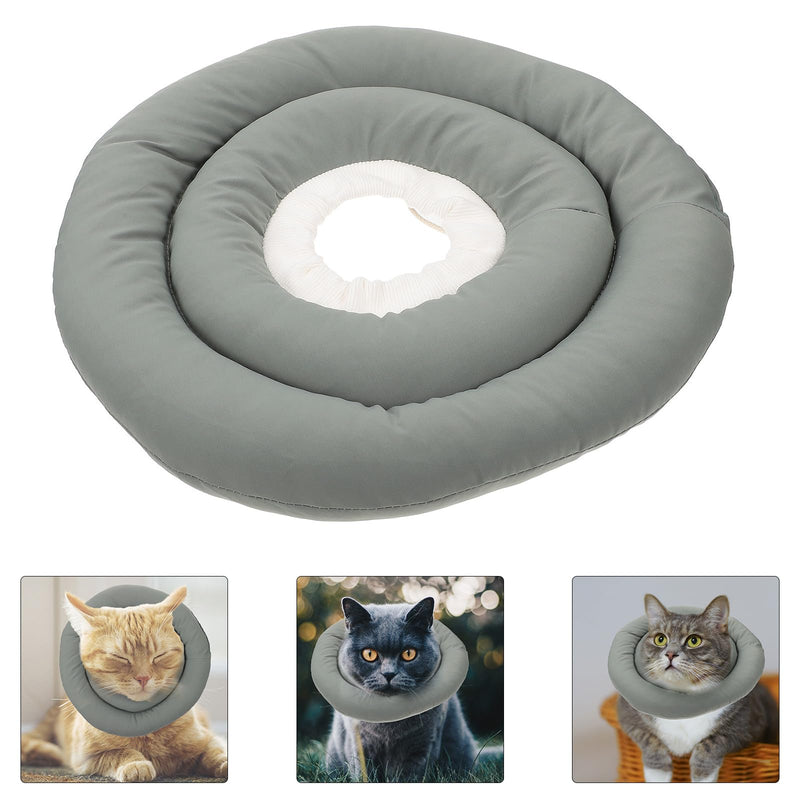 Abaodam Cat Collar made of Robust Fabric and PP Cotton Pet Protective Collar for Fast Recovery and Pain Reduction after Surgery or Injury