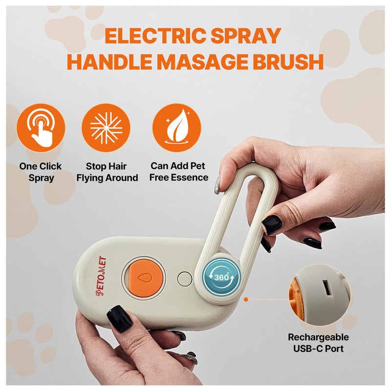 4 in 1 Cat steam brush, steam brush for dogs, rabbits., Pet spray comb for shedding and grooming, Gentle Technology, Easy-to-Clean, massage, Grooming Washable, useful for shedding - PawsPlanet Australia