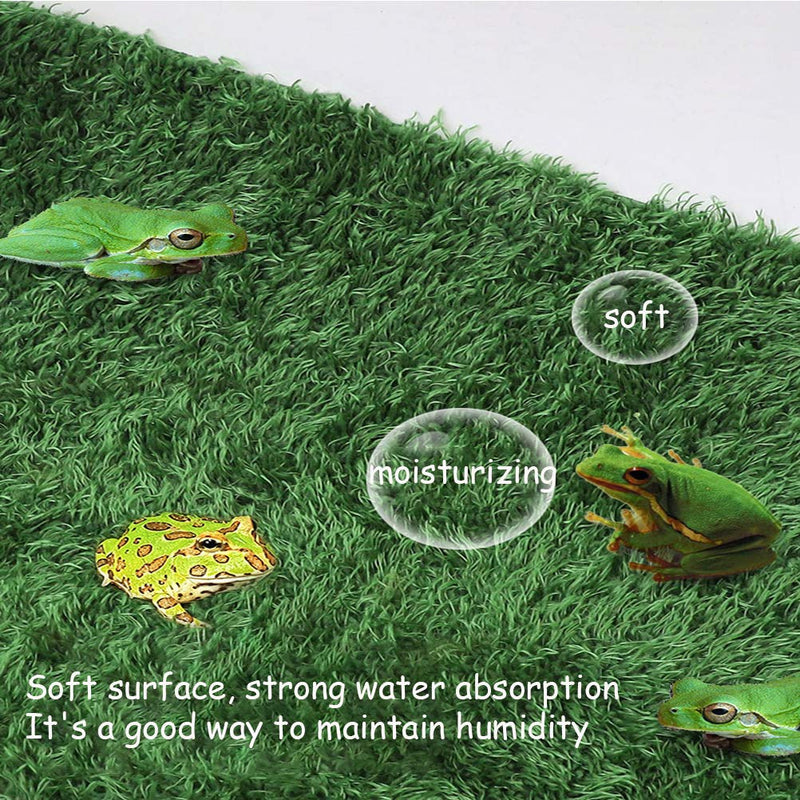 kathson 2pcs Reptile Carpet Terrarium Liner Tortoise Bedding Reptile Substrate Liner Mat Pet Cage Mats Supplies for Lizard Snake Bearded Dragon Gecko Chameleon Turtle Iguana (11.81 X 7.87 in) 2PCS（M）：11.81 X 7.87 in - PawsPlanet Australia