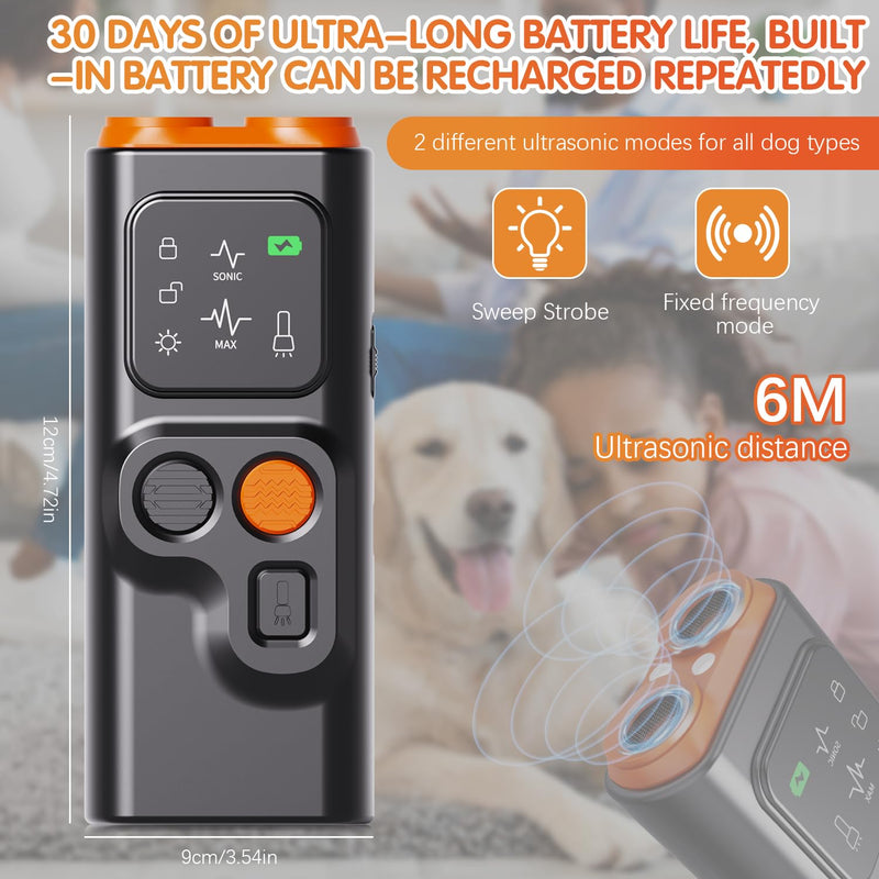 BarkGuard - Bark Guard Anti Barking Device for Dogs, 2024 Upgraded Dog Bark Deterrent Devices Can Stop Bad Behavior with HD Display and LED Flashlight, No Need Yell Or Swat, Just Point to A Dog (1) - PawsPlanet Australia