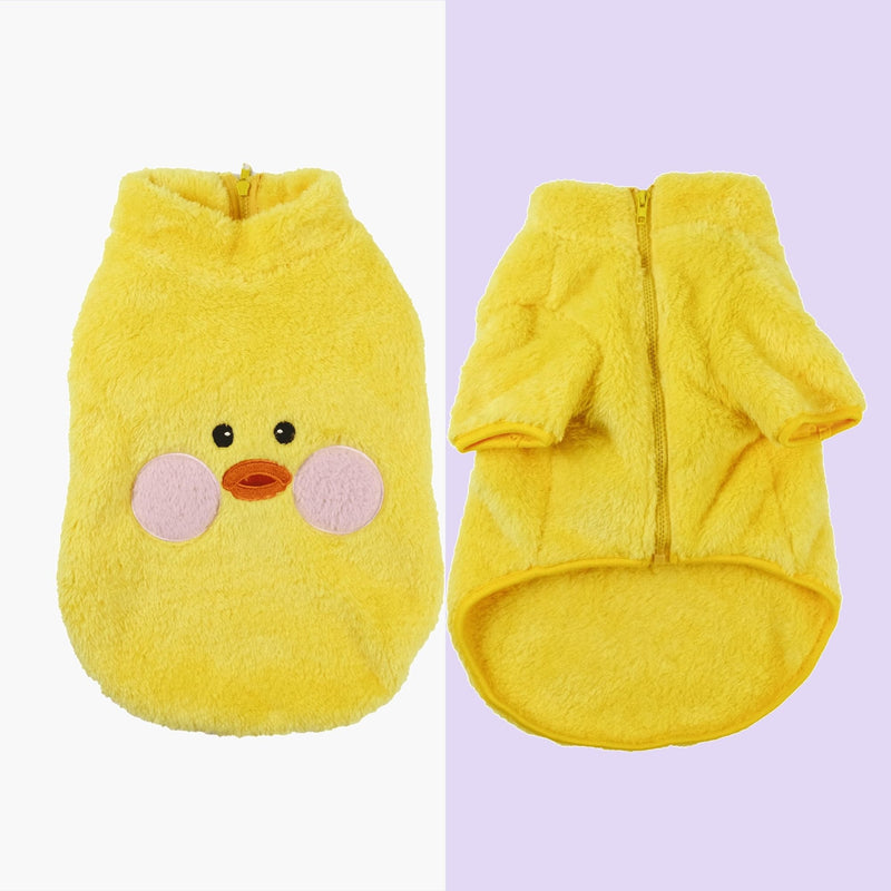 French Bulldog Clothes Coral Fleece Puppy Sweaters for Small Dogs Girl Boy, Cute Duck Dog Coat Dog Clothes for Small Dogs Winter, English Bulldog Retriever (L) Large - PawsPlanet Australia