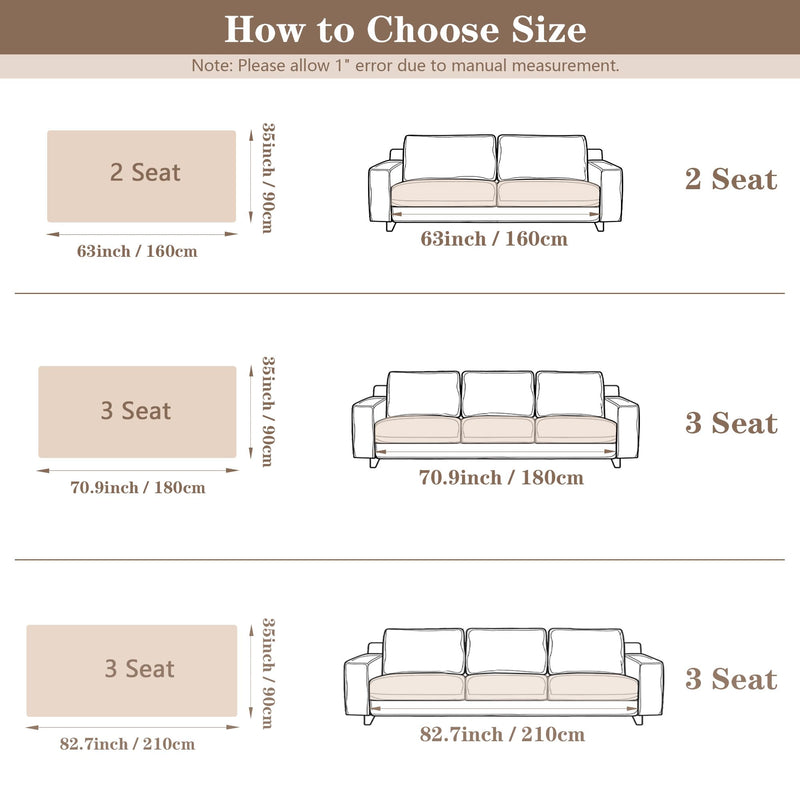 MYSKY HOME 100% Waterproof Couch Cover for Dogs Washable, Non Slip Couch Covers for 2 Cushion Sofa Pet Friendly, Thick Soft Sofa Covers Slipcovers Blanket Dog Bed Cover, Cream, 35"x70.9" 35" x 70.9" - PawsPlanet Australia