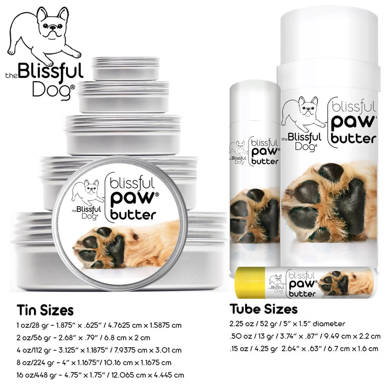 The Blissful Dog Paw Butter, Moisturizer for Dry Paw Pads, Softens and Protects a Rough Paw in Winter, Versatile, Lick-Safe Dog Paw Pad Balm, 0.50 oz. 0.50 Ounce - PawsPlanet Australia