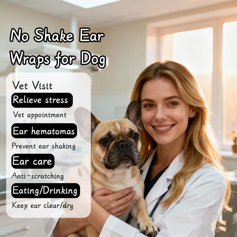 Dog Neck and Ear Winter Warmer, Waterproof & Warm Dog Ear Protectors for Grooming Bathing Swimming, Comfort Pet Ear Muffs Noise Protection