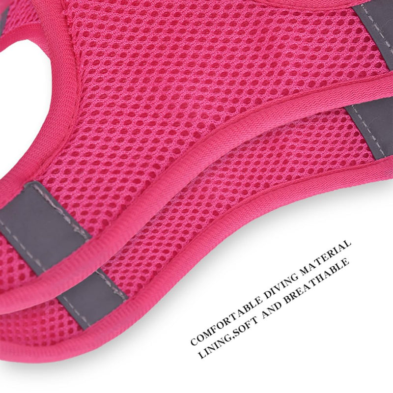 Step in Dog Harness and Leash Set, Flower Adjustable Easy Walk Puppy Harnesses, Soft Mesh Pet Vest Harness Small Size Dog Adjustable No Pull Dog Harness for Small Medium Dogs(Purple, S) Purple S(neck:10.5"-12",chest:13.5"-16") - PawsPlanet Australia