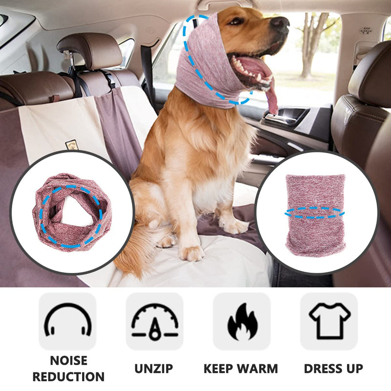 Quiet Ears for Dogs Hats, Dog Ear Cover for Anxiety Relief& Calming Dogs, Dog Ear Muffs Noise Protection, Neck and Ear Wrap Dog Snoods for Cats&Dogs,Pink S Pink - PawsPlanet Australia