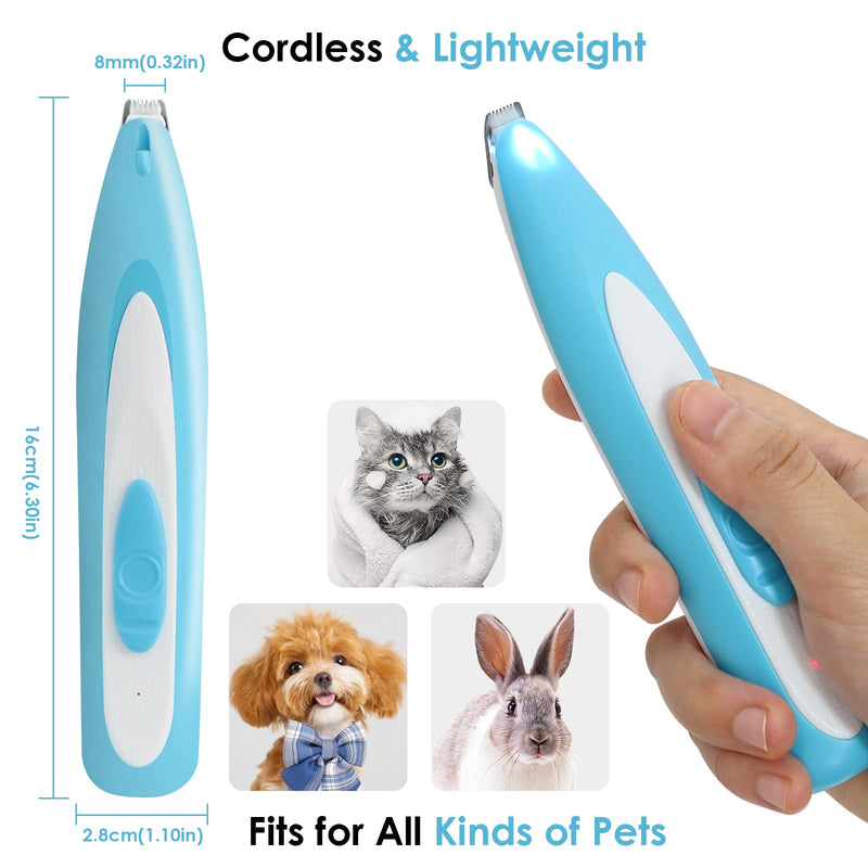 Gayrrnel Dog Paw Trimmer, Paw Trimmers for Dog's Feet - Dog Trimmer for Paws with LED Light Electric Dog Trimmer for Paws - PawsPlanet Australia