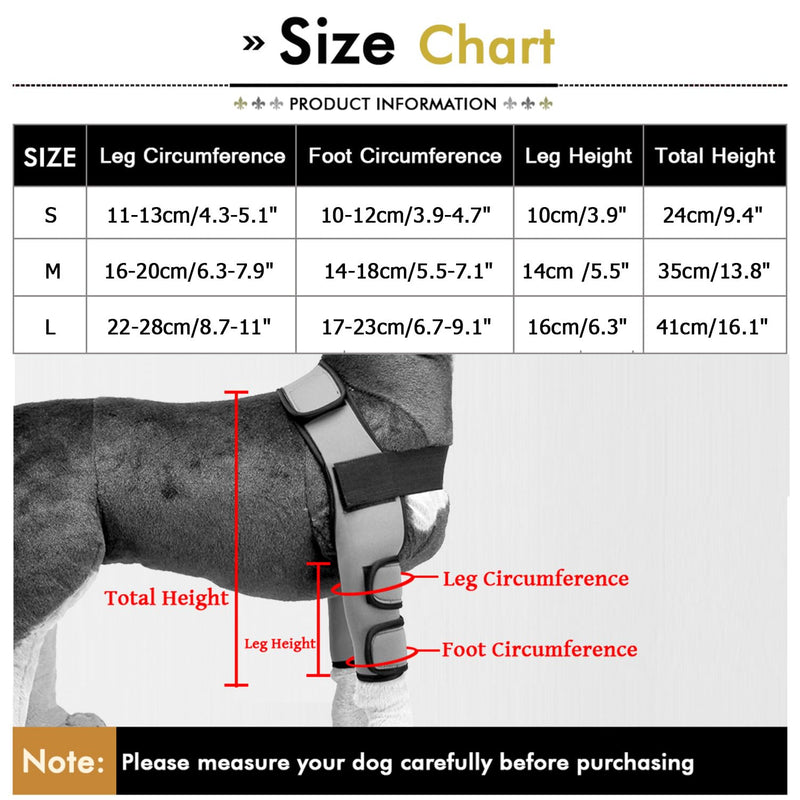 smalllee_lucky_store Shoulder bandage for dogs, reflective, elbow protection for carpus joint, bandage compression wrap, sprains arthritis injuries, sports protection, neoprene, black, S