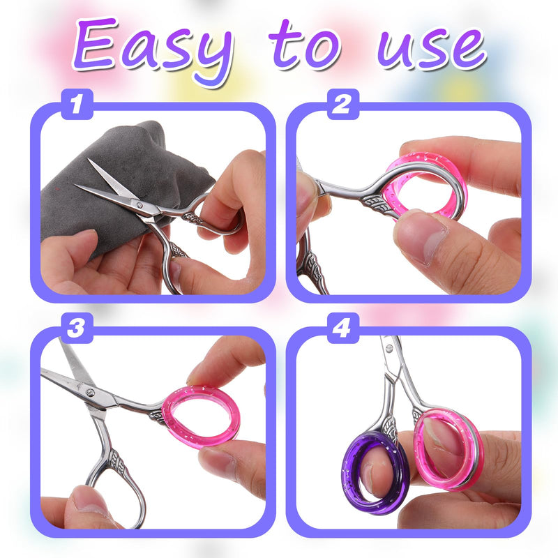 16 Pcs Silicone Scissors Finger Rings, Thumb Insert Finger Protection Ring for Pet Grooming Scissors Accessories, Barber Grips for Dog Hair Cutting - PawsPlanet Australia