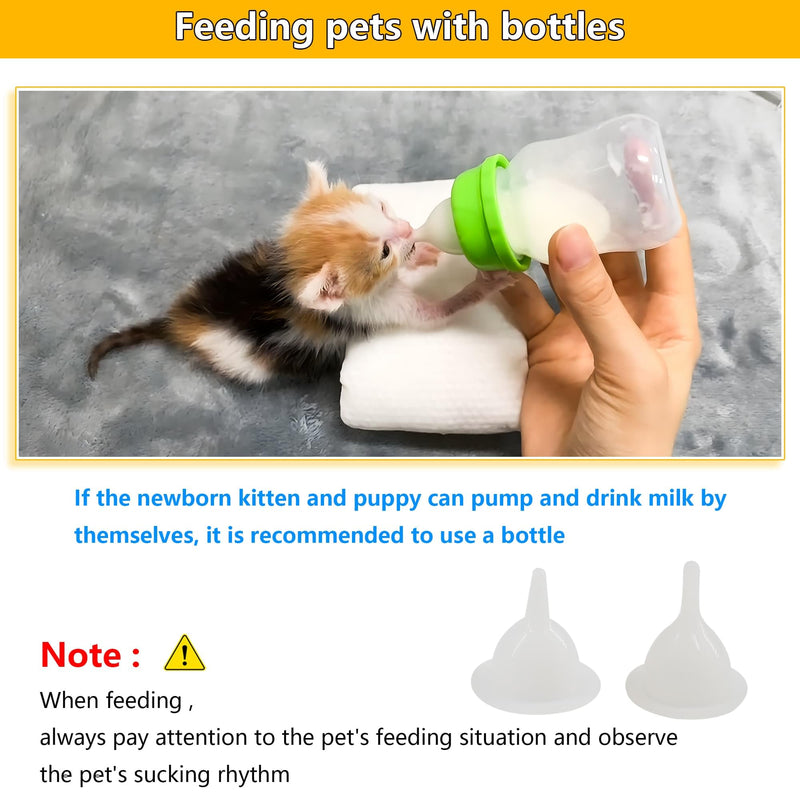 Pet Feeding Bottle and Syringe Set for Puppies and Kittens(1 Bottles,2 Syringes,6 Nipples), Green - PawsPlanet Australia