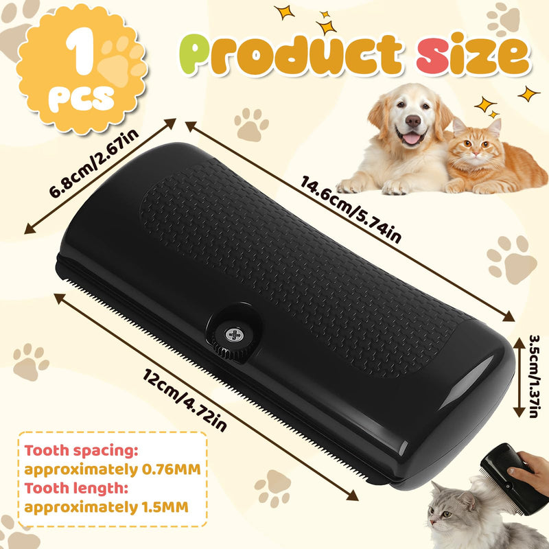 SoundZero Pet Hair Remover Dog Black, Pet Tails Deshedding Brush, Dog Brush, Pet Hair Removal Brushes, Pet Hair Removal Brush, Grooming Tool, Dog Brush Short Hair (Black)