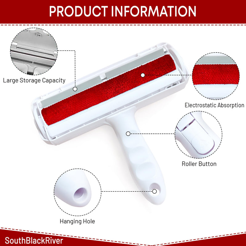 SouthBlackRiver - Pet Hair Remover - Dog Hair Removal Products - Removes Dog and Cat Hair. Pet Hair Remover For Carpet, Car Seat, Bed, Clothing, Couch. Pet Hair Remover For Furniture - PawsPlanet Australia