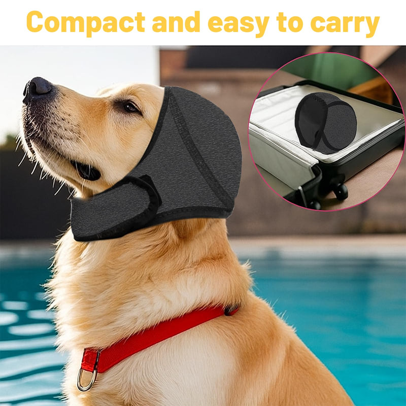 Dog Ear Protectors, Adjustable Noise Protection for Small Medium Large Dogs Puppies Cats, Waterproof Dog Ear Muffs for Thunder, Fireworks, Vet Visits, Grooming, Bathing, Swimming (S) S