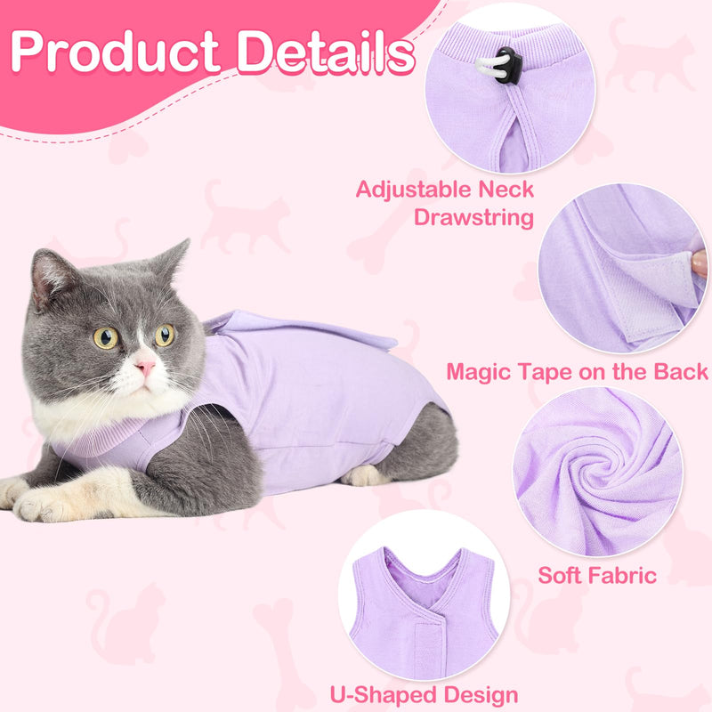 3 PCS Cat Recovery Suit for Abdominal Wounds or Skin Diseases, Cat Onesie for Cats After Surgery Female Kitten Recovery Suit, Breathable E-Collar Alternative for Cats After Spay Anti Licking Wounds - PawsPlanet Australia