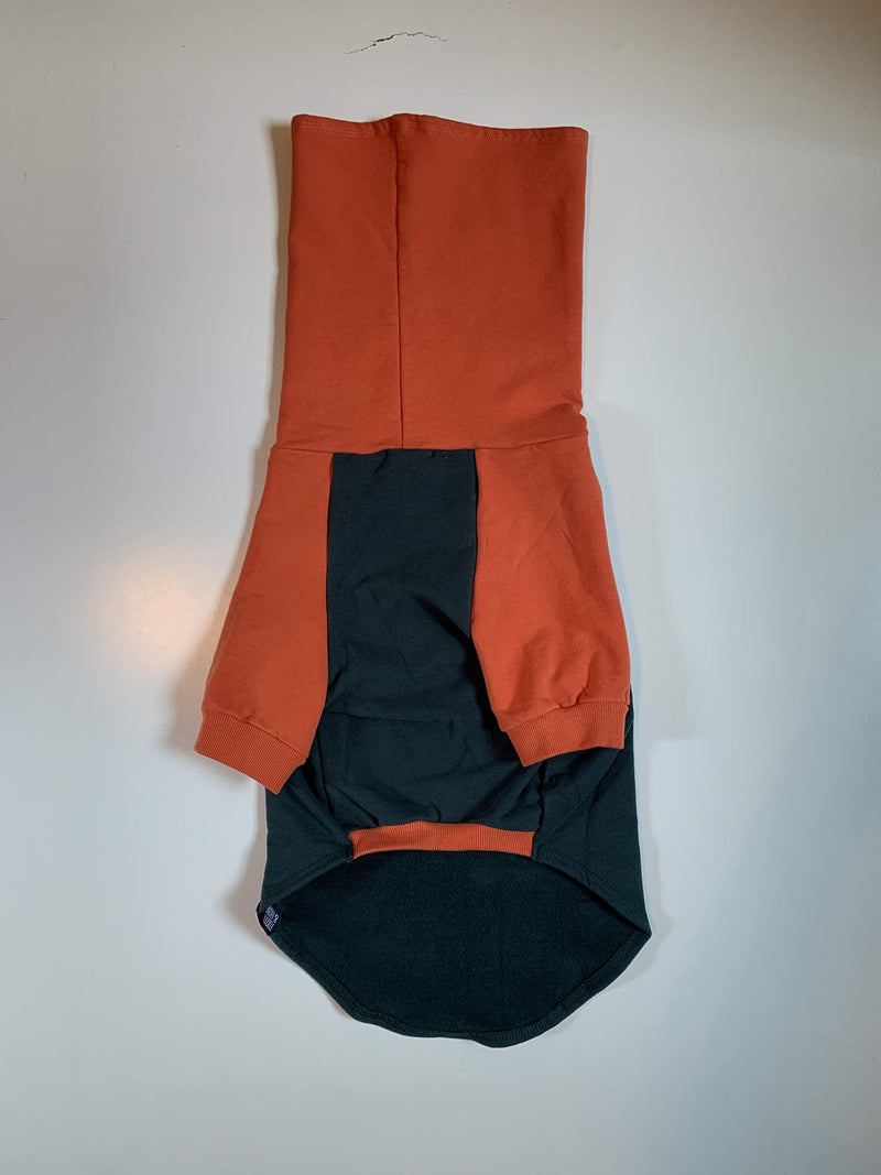 Tooth & Honey Pitbull Dog Sweater - Dark Green & Orange (Large) Large - PawsPlanet Australia